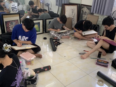Khai giảng lớp học vẽ ở Gia lâm 2