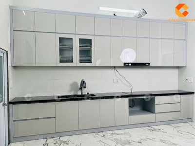 Tủ Bếp Gỗ Công Nghiệp Chữ I Đẹp Thiết Kế Theo Yêu Cầu 1