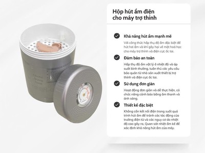 Hộp Hút Ẩm Điện   Bảo Vệ Máy Trợ Thính Bền Lâu Mỗi Ngày 0