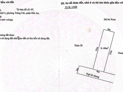Bán đất ngõ 172 Cát Linh   Tràng Cát dt 60m2 ngõ rộng 3m giá chỉ 1 Tỷ850tr có fix nhẹ. 1