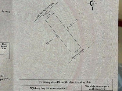 Bán đất mặt đường Thanh Niên, phường Hải Tân, TP HD, 80.1m2, mt 4.5m, KD buôn bán tốt 3