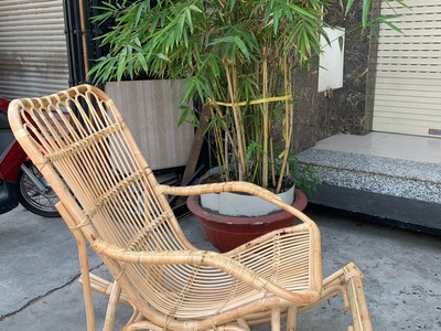 Ghế bập bênh mây tre đan 2