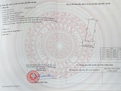 Bán lô đất 48m2 đối diện công viên tuyến 3 TĐC 226 Lê Lai 1