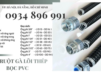 Ống Ruột Gà Lõi Thép Và Đầu Nối Phi 3/8, 1/2 Thanh Hóa, Hà Tĩnh, Nghệ An 2
