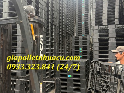 Khuyến Mãi Cuối Năm Pallet Nhựa Đen 1100x1300x150mm Giảm Giá 1