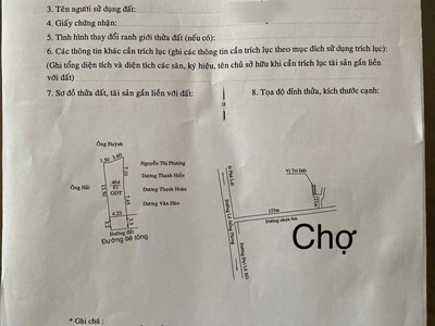 Chủ ngộp tắc thở bán lô đất cực hiếm sát chợ full thổ cư phường phú hòa, thủ dầu một 1