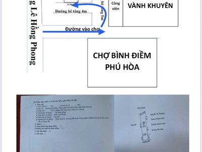 Chủ ngộp tắc thở bán lô đất cực hiếm sát chợ full thổ cư phường phú hòa, thủ dầu một 2