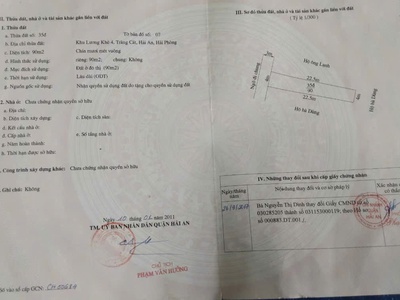 Bán đất tuyến 3 đường Cát Linh Tràng Cát dt 90m2 ngõ rộng hơn 3m đường nhựa oto vào tận nơi. 1