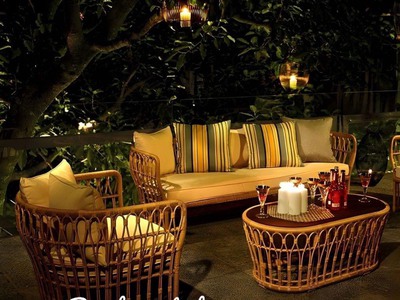 Sofa mây nhựa sân vườn 1