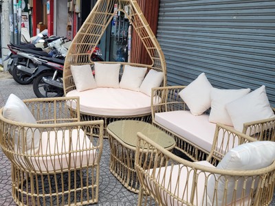 Sofa mây nhựa sân vườn 4