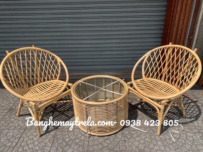 Ghế mây tre cafe 5