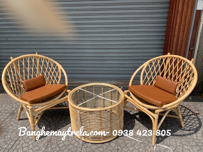 Ghế mây tre cafe 6