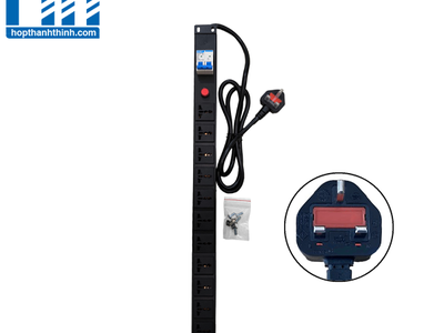 Thanh nguồn PDU Universal 12 Port - Phích cắm UK 3 Chấu 0