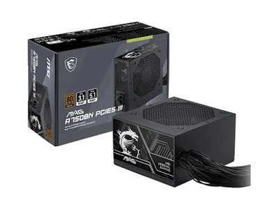 Nguồn máy tính Msi MAG A750BN PCIE5 III - 750W - 80 Plus Bronze 0