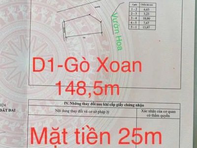 Bán đất 2 mặt tiện vị trí vàng giáp công viên gần chợ thanh vân và ubnn 2