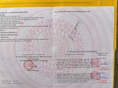 Sở hữu ngay lô đất đẹp - giá tốt - vị trí đắc địa tại thôn quyết chiến, xã lão hộ, huyện yên dũng 1