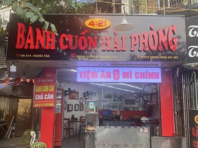 Chính chủ sang nhượng tiệm bánh cuốn hải phòng phường nghĩa tân, quận cầu giấy, hà nội 0