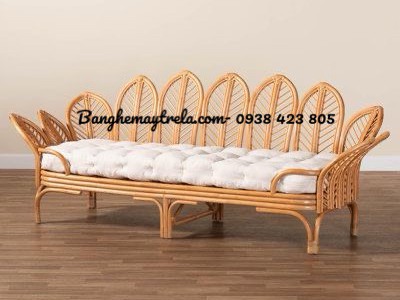 Băng ghế sofa mây cánh hoa 3