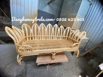 Băng ghế sofa mây cánh hoa 4