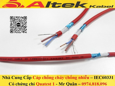 Altek Kabel: Cáp chống cháy chống nhiễu 2x2.5 E GFT 5