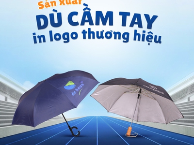 Ô dù cầm tay in logo - thiết kế in ấn theo yêu cầu 3