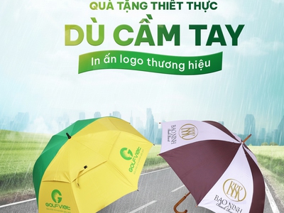 Ô dù cầm tay in logo - thiết kế in ấn theo yêu cầu 4