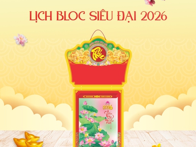 Lịch Bloc Đại 2026 mang đến vẻ đẹp sang trọng và ý nghĩa Phúc   Lộc   Thọ   Tài 0