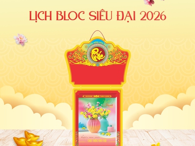 Lịch Bloc Đại 2026 mang đến vẻ đẹp sang trọng và ý nghĩa Phúc   Lộc   Thọ   Tài 1
