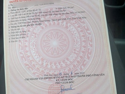 Bán đất tại Mậu lâm, khai quang, vĩnh yên, vĩnh phúc. giá chỉ 1.55 tỷ 1