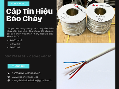 Cáp Tín Hiệu Báo Cháy Altek Kabel 4x0.22/6x0.22/8x0.22 1