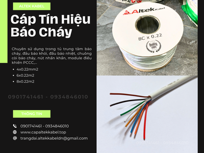 Cáp Tín Hiệu Báo Cháy Altek Kabel 4x0.22/6x0.22/8x0.22 2