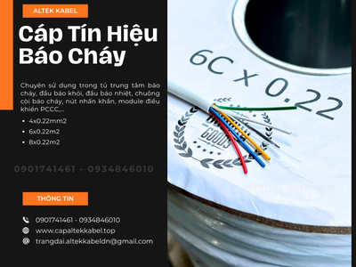 Cáp Tín Hiệu Báo Cháy Altek Kabel 4x0.22/6x0.22/8x0.22 3