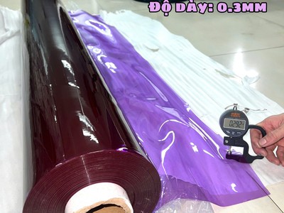 Màng pvc trong màu tím tạo điểm nhấn cho bao bì và phụ kiện 0