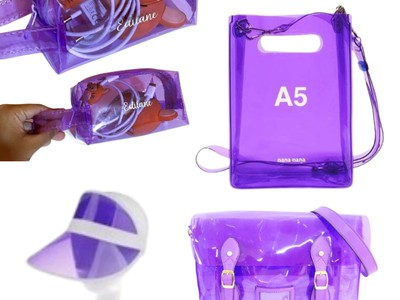 Màng pvc trong màu tím tạo điểm nhấn cho bao bì và phụ kiện 2