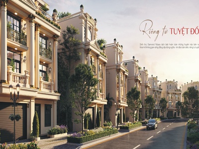 Dinh thự long biên golf villas - diện tích từ 218m - 545m2, 2 mặt tiền 15m, chân cầu trần hưng đạo 3