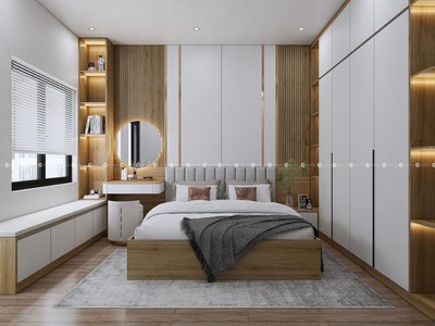 Combo Phòng Ngủ Gỗ Công Nghiệp Hiện Đại Thiết Kế Theo Yêu Cầu 1