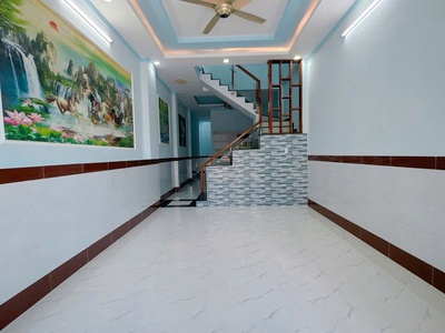 Nhà 1 trệt 1 lầu   gần dự án đông bình dương   đường xe tải, nhà mới tinh 0