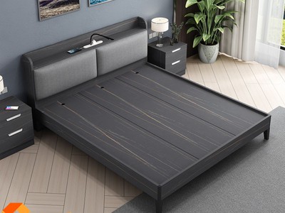 Giường Ngủ Gỗ Công Nghiệp Bọc Đầu Nệm Chân Cao Hiện Đại 2