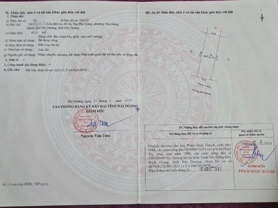 Cần tiền bán mảnh đất khu đt Tân Phú Hưng TP Hải Dương 0