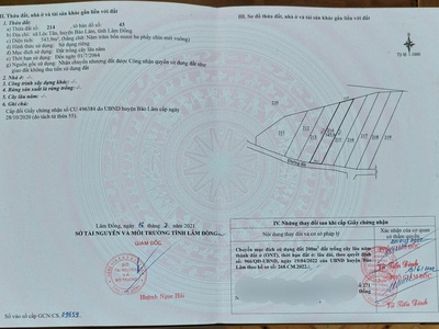 Đất Nền 540M 200M Thổ cư HỒ NGỌC, PHƯỜNG 2 BẢO LỘC 2