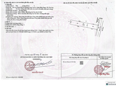 Bán 161,9m  đất chính chủ tại khu vực bình phó b, p.long tuyền, q. bình thuỷ, tp. cần thơ. giá chỉ 4