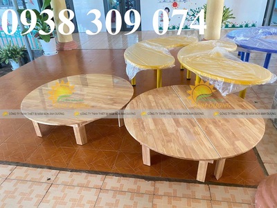 Bàn gỗ mầm non, ghế gỗ mầm non, bàn ghế gỗ nhà trẻ 4