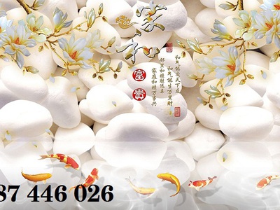 Tranh gạch cá chép vàng HP783733 3