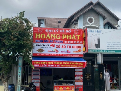 Mình cần sang 2 mặt bằng kinh doan đại lý vé số tại Dĩ An. 2