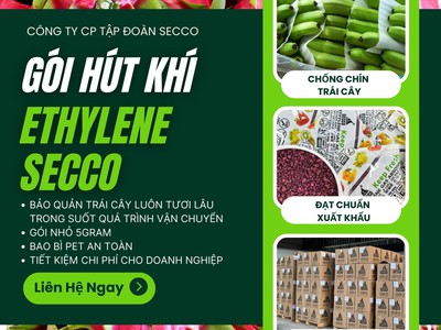 Gói Hút Khí Ethylene Secco Chuyên Bảo quản trái cây nông sản 0