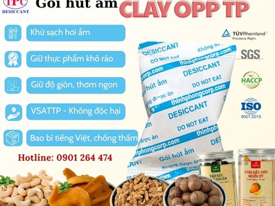 Dùng hút ẩm Clay OPP Thịnh Phong bảo quản bánh kẹo Tết tuyệt đối 0