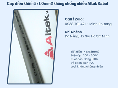Cáp điều khiển 5x1.0mm2 không chống nhiễu Altek Kabel Đà Nẵng, Hải Dương, Hải Phòng 1