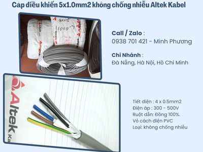 Cáp điều khiển 5x1.0mm2 không chống nhiễu Altek Kabel Đà Nẵng, Hải Dương, Hải Phòng 0