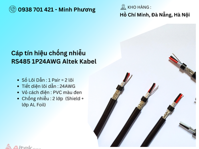 Cáp tín hiệu chống nhiễu RS485 1p24awg Altek Kabel Đà Nẵng, Quảng Bình, Hồ Chí Minh 1