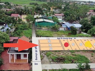 Giá hiếm 8xx triệu lô 51.7m hoà nghĩa, ngõ 4m, gần trục 353 zalo 0567 222 555 0